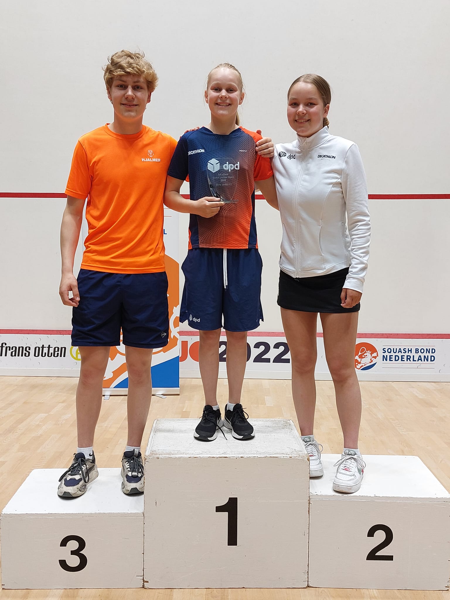 Podiumplek voor Elcke op de Dutch Junior Open 'Meersquash & Activity